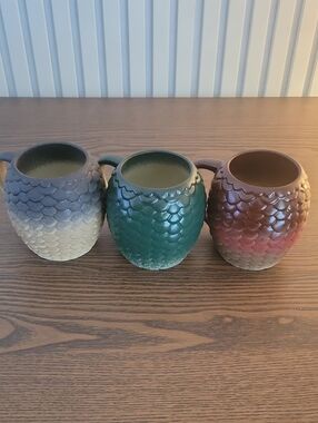 Game Of Thrones Textured Scaled Ceramic Mugs - Set of 3